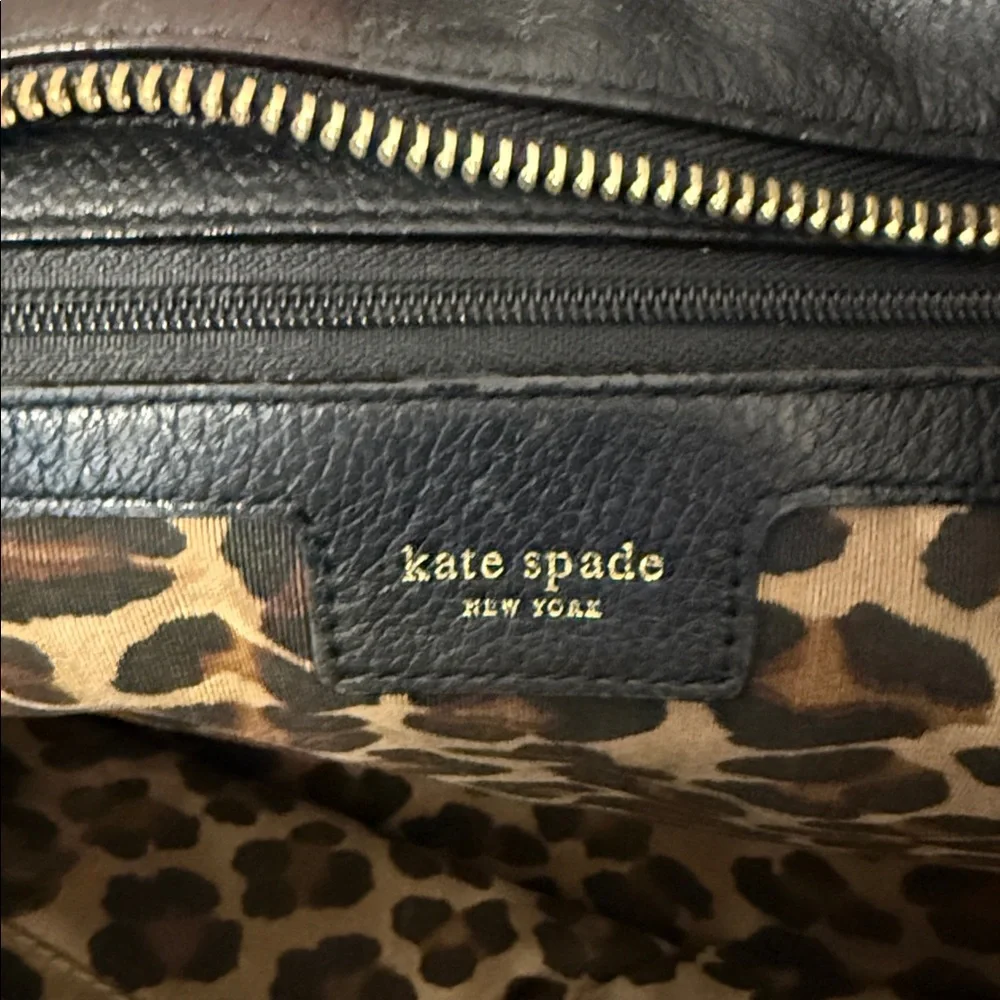 Kate Spade New York Black Leather Small Open Tote Shoulder Bag - Picture 9 of 9